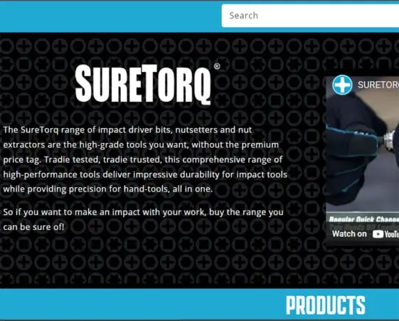 Suretorq Australia Website Designed by Hugh Chaston